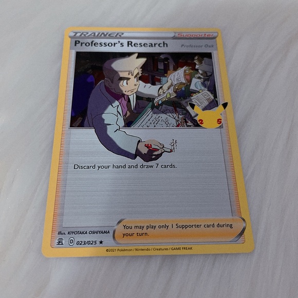Professor Oak Pokemon Celebrations 25th Anniversary Trainer Card Limited Edition - Picture 3 of 5
